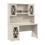 Scrivania Lennox Farmhouse con Credenza e Mobile Contenitore di Bush Furniture