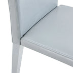 Set di 2 sedie da pranzo con schienale alto, rivestite in pelle sintetica, sedia decorativa da soggiorno, struttura in metallo, sedia per casa