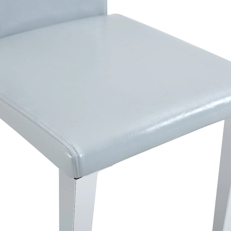 Set di 2 sedie da pranzo con schienale alto, rivestite in pelle sintetica, sedia decorativa da soggiorno, struttura in metallo, sedia per casa