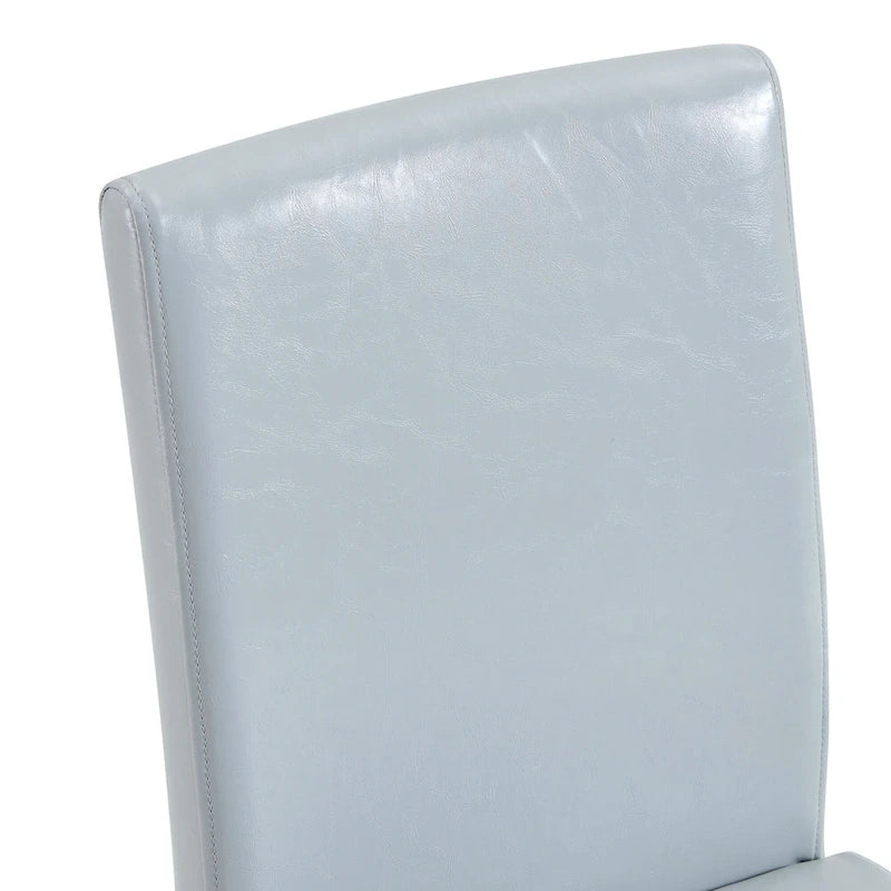 Set di 2 sedie da pranzo con schienale alto, rivestite in pelle sintetica, sedia decorativa da soggiorno, struttura in metallo, sedia per casa