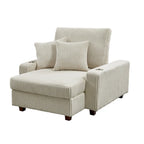 Chaise longue imbottita larga 111,76 cm con schienale regolabile