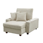 Chaise longue imbottita larga 111,76 cm con schienale regolabile