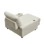Chaise longue imbottita larga 111,76 cm con schienale regolabile