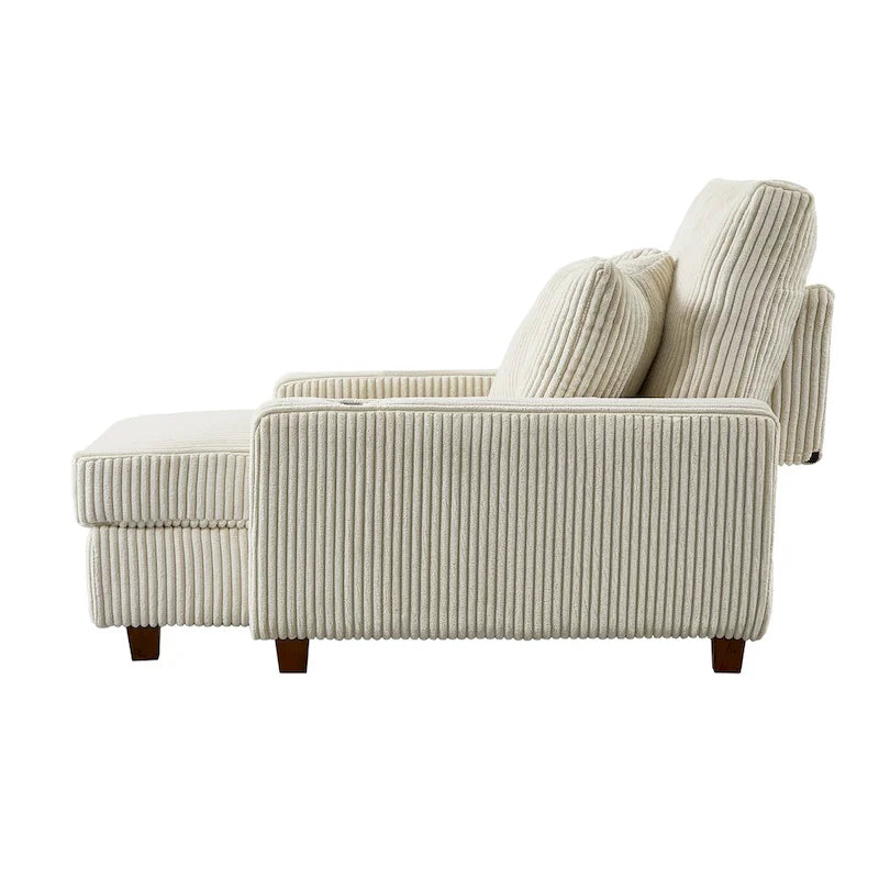 Chaise longue imbottita larga 111,76 cm con schienale regolabile