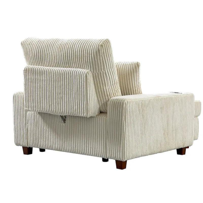 Chaise longue imbottita larga 111,76 cm con schienale regolabile