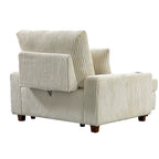 Chaise longue imbottita larga 111,76 cm con schienale regolabile