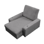 Chaise longue imbottita larga 111,76 cm con schienale regolabile