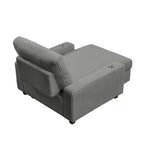 Chaise longue imbottita larga 111,76 cm con schienale regolabile