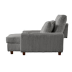 Chaise longue imbottita larga 111,76 cm con schienale regolabile