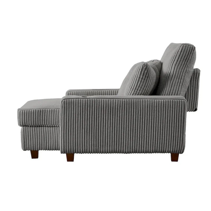 Chaise longue imbottita larga 111,76 cm con schienale regolabile