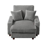 Chaise longue imbottita larga 111,76 cm con schienale regolabile