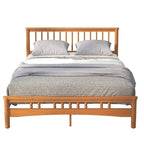 Letto a piattaforma matrimoniale in legno in rovere elegante con testiera per camera da letto