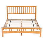 Letto a piattaforma matrimoniale in legno in rovere elegante con testiera per camera da letto