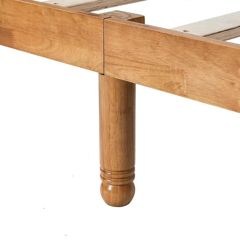 Letto a piattaforma matrimoniale in legno in rovere elegante con testiera per camera da letto