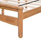 Letto a piattaforma matrimoniale in legno in rovere elegante con testiera per camera da letto