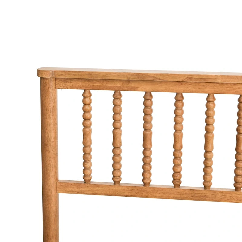 Letto a piattaforma matrimoniale in legno in rovere elegante con testiera per camera da letto