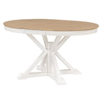 Set da Pranzo Retro da 5 Pezzi con Tavolo Rotondo Allungabile e 4 Sedie