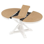 Set da Pranzo Retro da 5 Pezzi con Tavolo Rotondo Allungabile e 4 Sedie