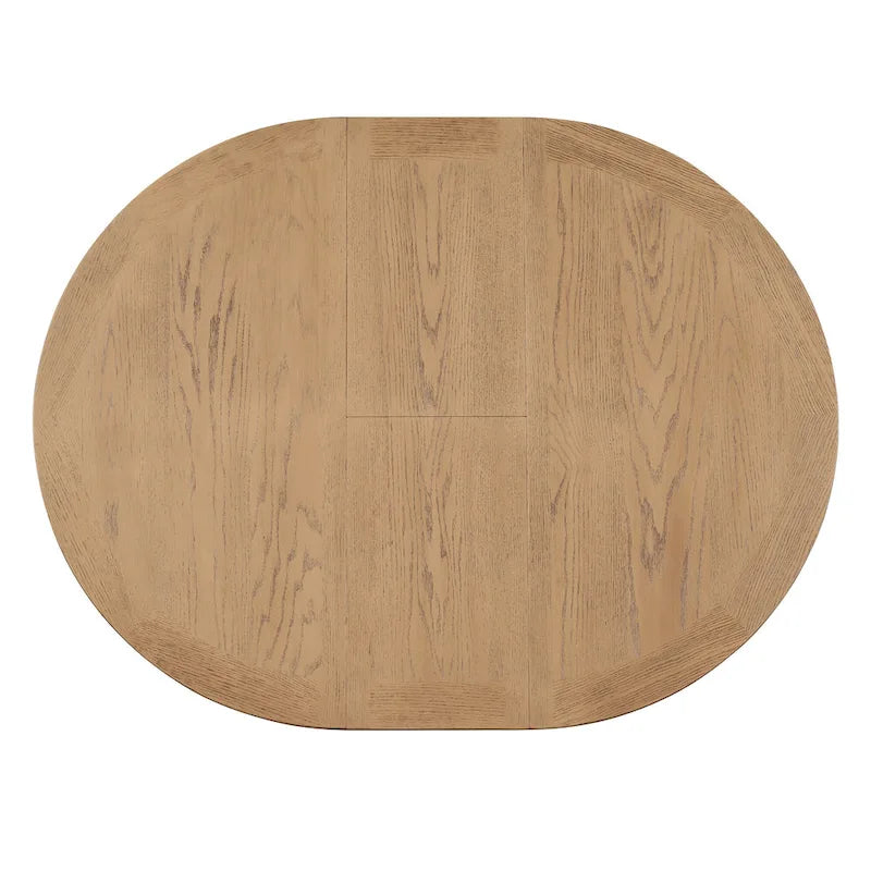 Set da Pranzo Retro da 5 Pezzi con Tavolo Rotondo Allungabile e 4 Sedie