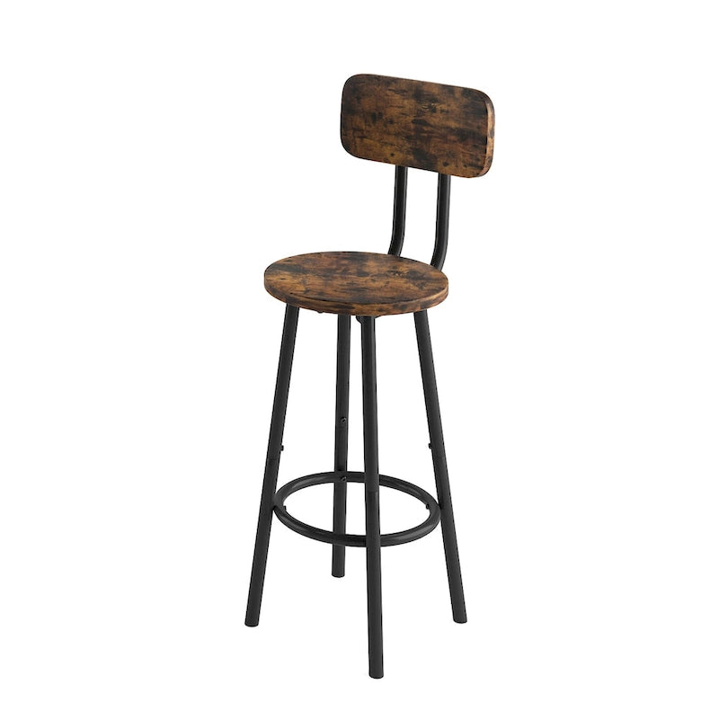 Set da pranzo moderno di 3 pezzi con tavolo quadrato, divisorio e 2 sgabelli da bar