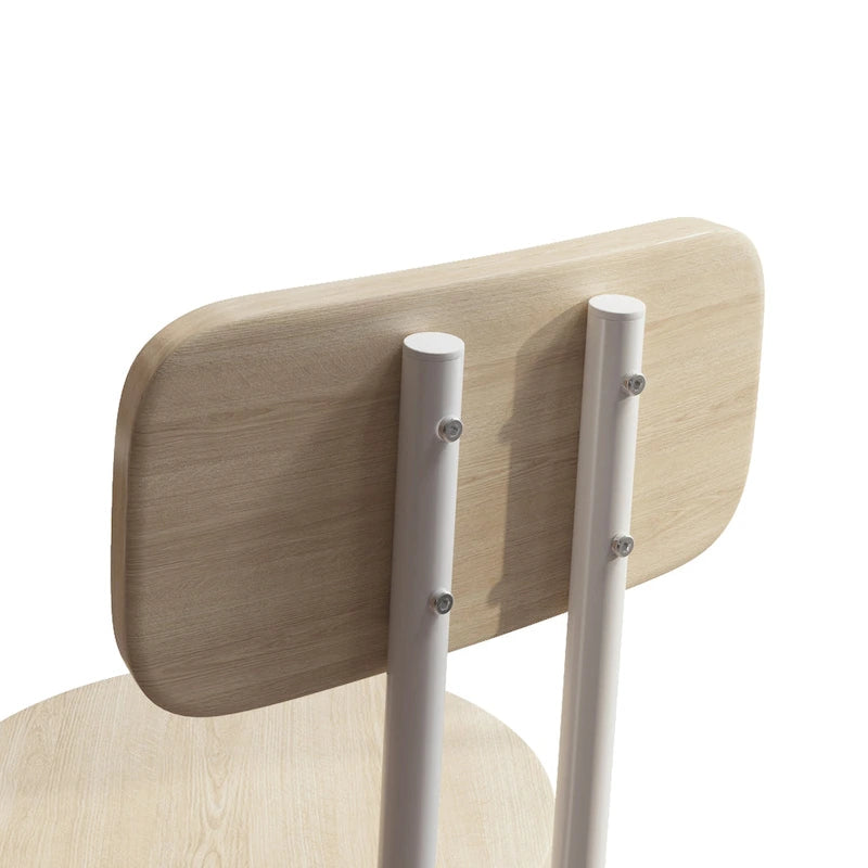 Set da pranzo moderno di 3 pezzi con tavolo quadrato, divisorio e 2 sgabelli da bar