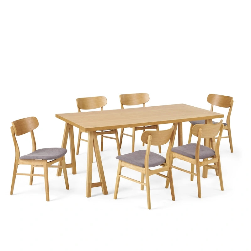 Lussuoso set da pranzo in 7 pezzi di design moderno di metà secolo