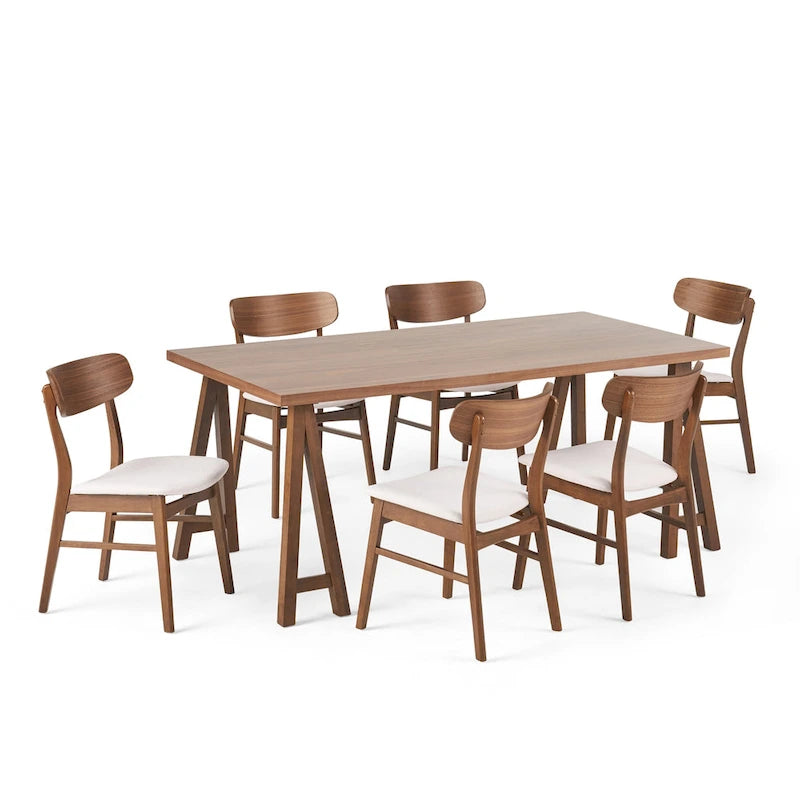 Lussuoso set da pranzo in 7 pezzi di design moderno di metà secolo