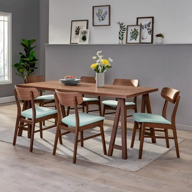 Lussuoso set da pranzo in 7 pezzi di design moderno di metà secolo