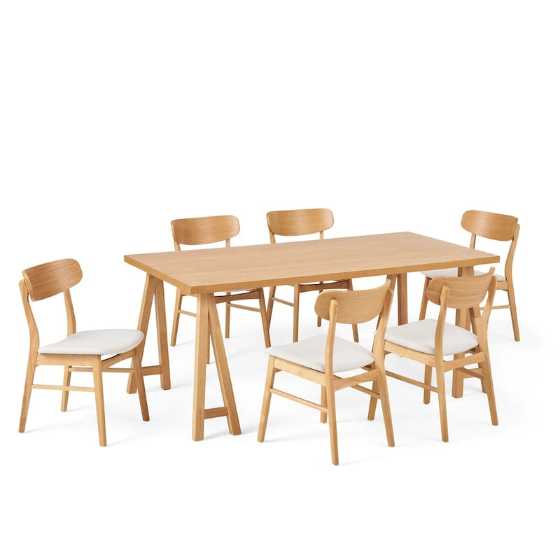 Lussuoso set da pranzo in 7 pezzi di design moderno di metà secolo