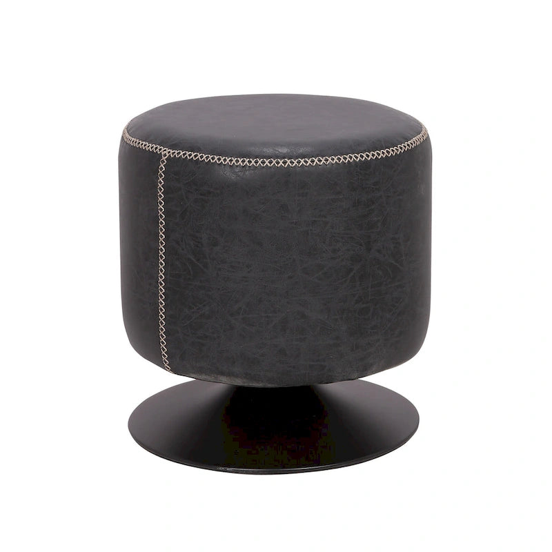 5305 Pouf rotondo imbottito vintage