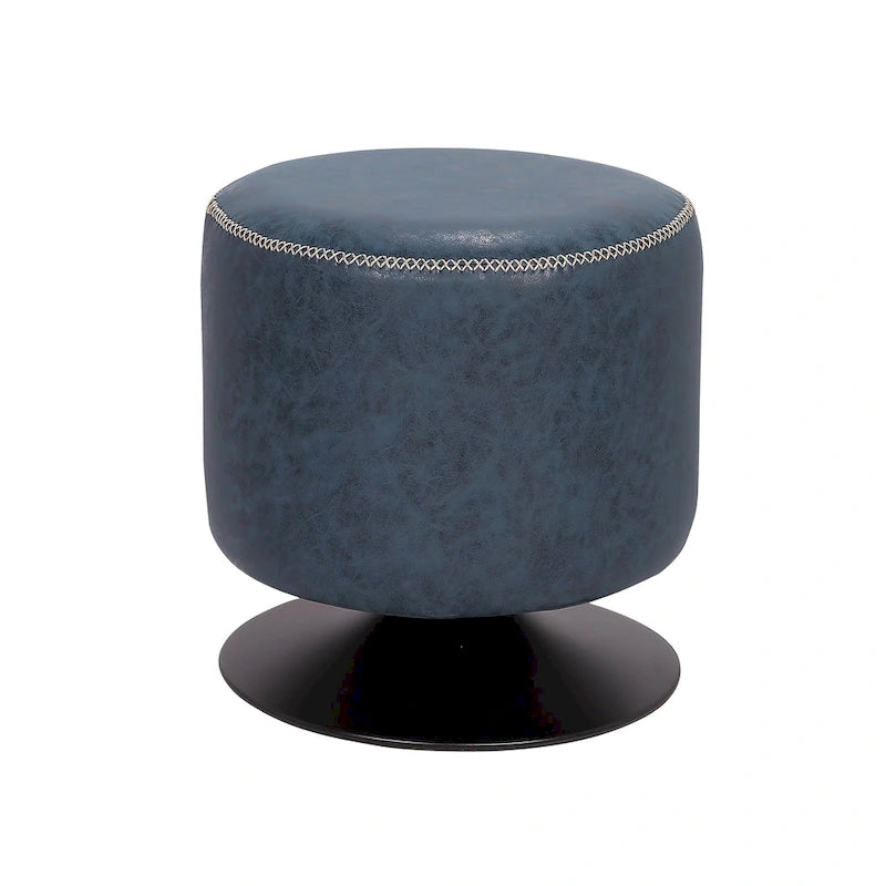 5305 Pouf rotondo imbottito vintage
