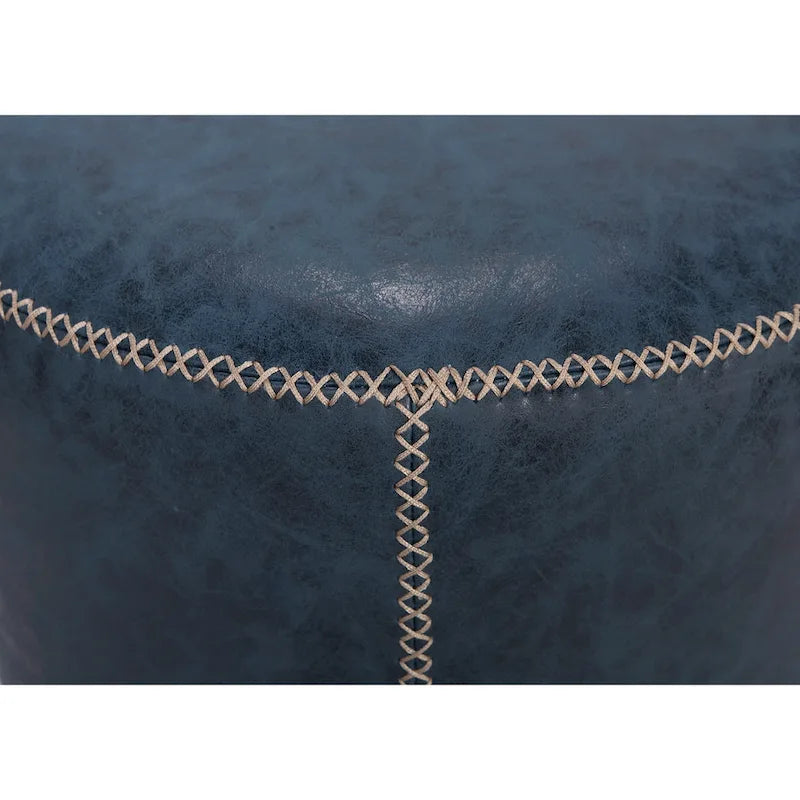 5305 Pouf rotondo imbottito vintage