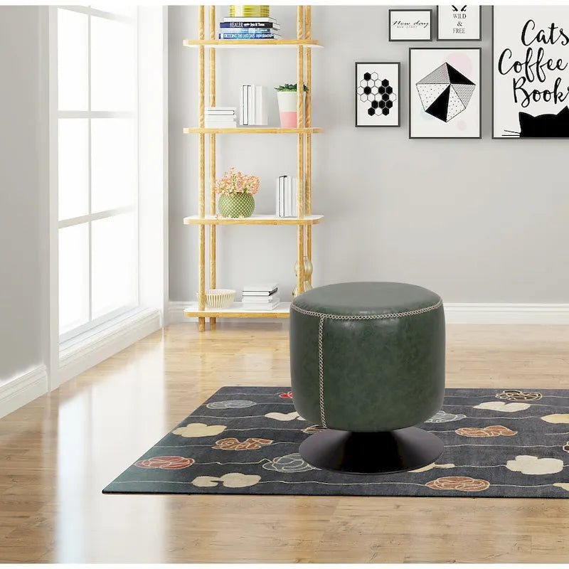 5305 Pouf rotondo imbottito vintage