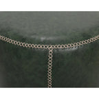 5305 Pouf rotondo imbottito vintage