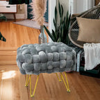 Sgabello Pouf Velluto 27x20x20