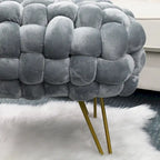 Sgabello Pouf Velluto 27x20x20
