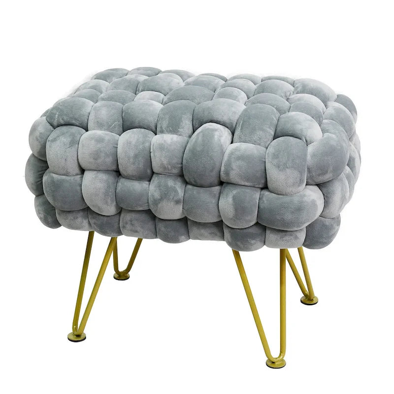 Sgabello Pouf Velluto 27x20x20