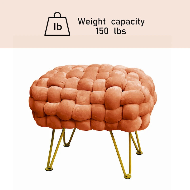 Sgabello Pouf Velluto 27x20x20