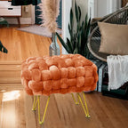 Sgabello Pouf Velluto 27x20x20