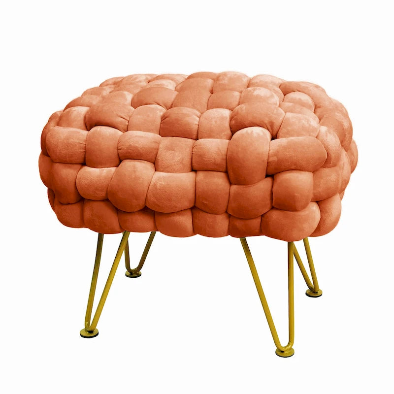 Sgabello Pouf Velluto 27x20x20