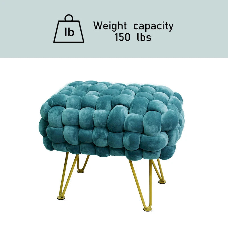 Sgabello Pouf Velluto 27x20x20