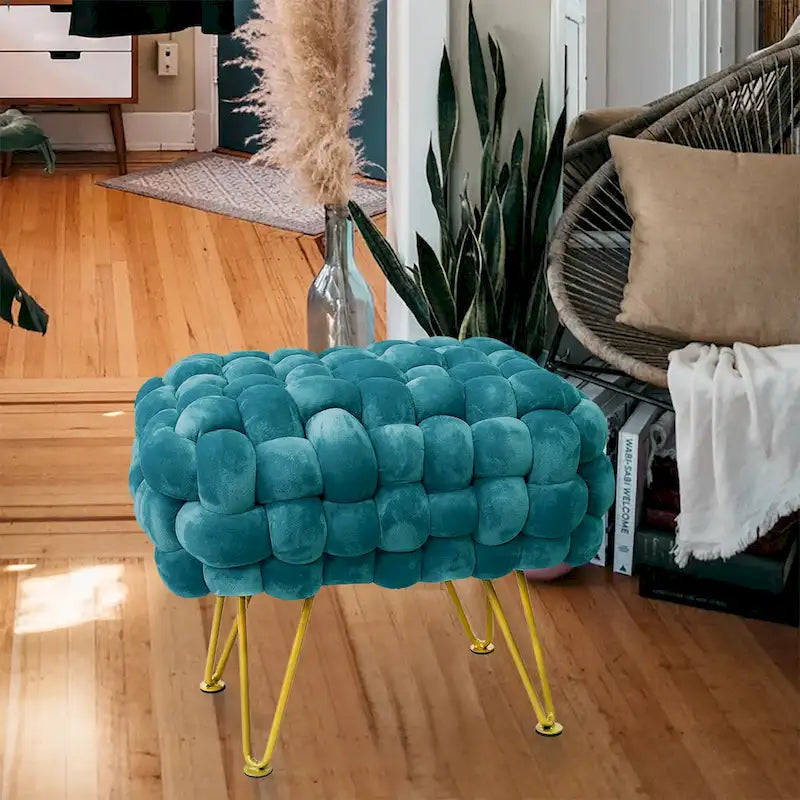 Sgabello Pouf Velluto 27x20x20