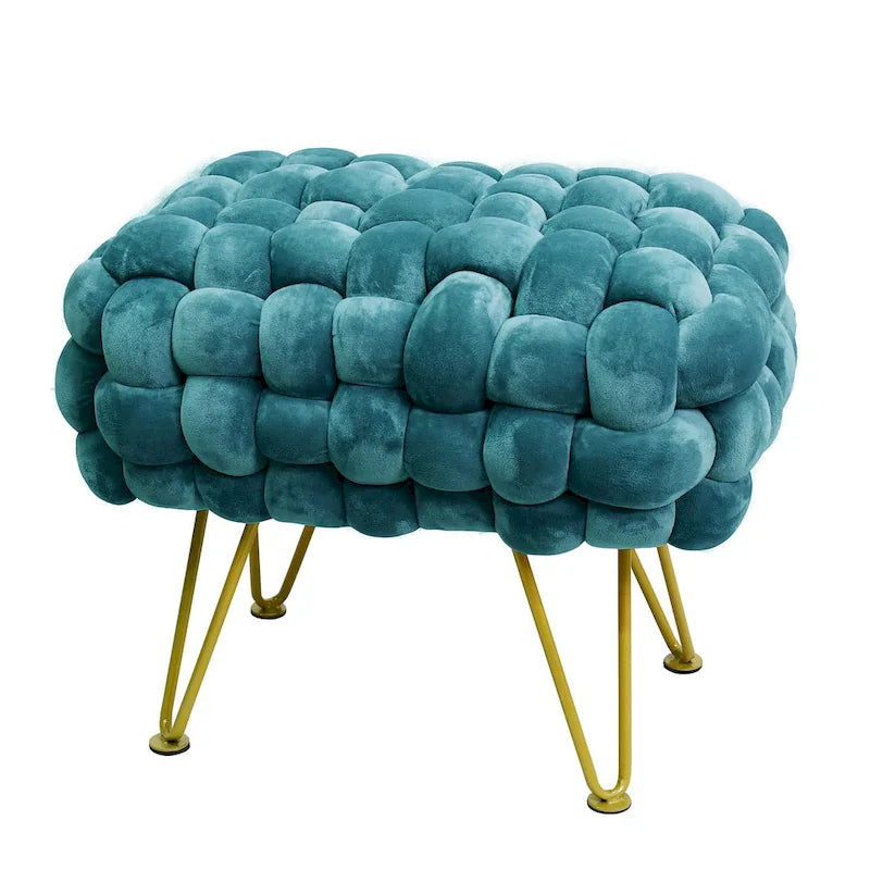 Sgabello Pouf Velluto 27x20x20