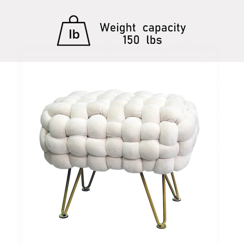 Sgabello Pouf Velluto 27x20x20