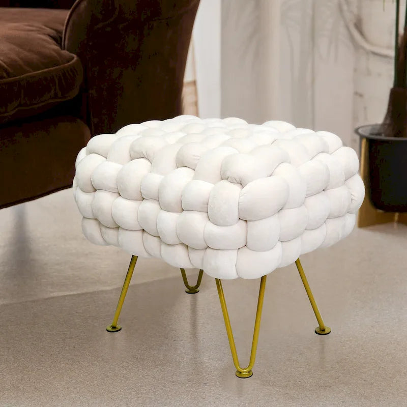 Sgabello Pouf Velluto 27x20x20