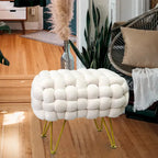 Sgabello Pouf Velluto 27x20x20
