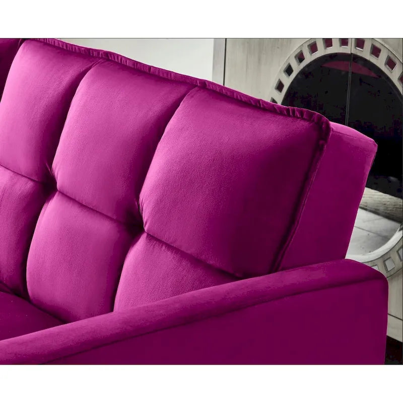 Comodo divano letto estraibile in velluto