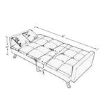 Comodo divano letto estraibile in velluto