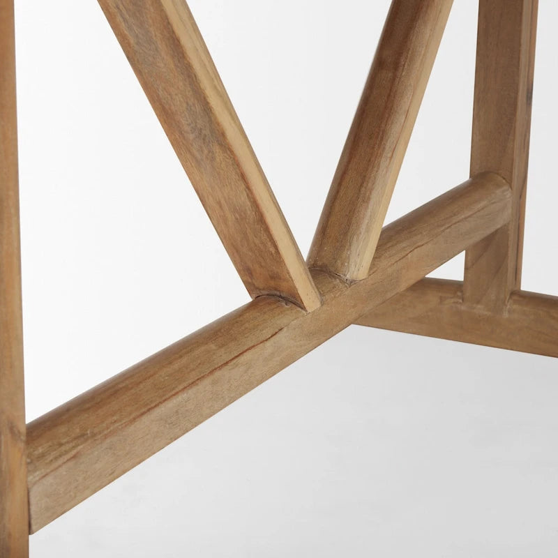 Tavolo da pranzo in legno massello marrone chiaro da 84" - 84L x 42W x 30H
