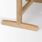 Tavolo da pranzo in legno massello marrone chiaro da 84" - 84L x 42W x 30H
